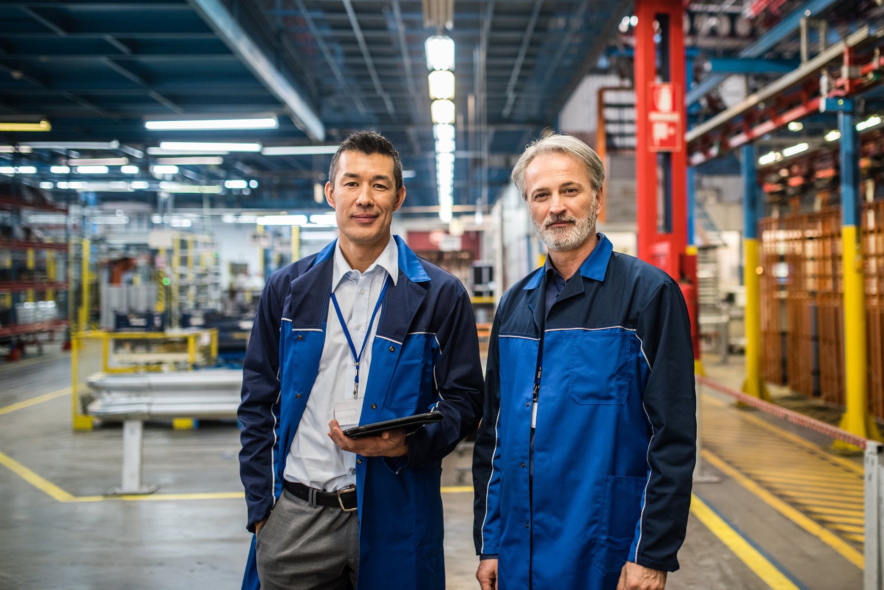 Portrait of factory engineers